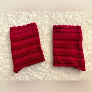 Red Oleana Fingerless Gloves